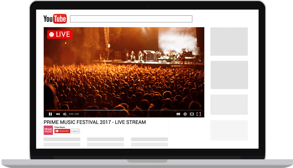 Hvordan livestream et event på YouTube: Dette er hvordan din livestream vil se ut.
