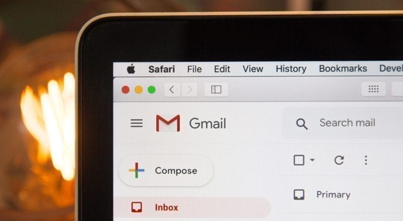 Gmail på en mobiltelefon